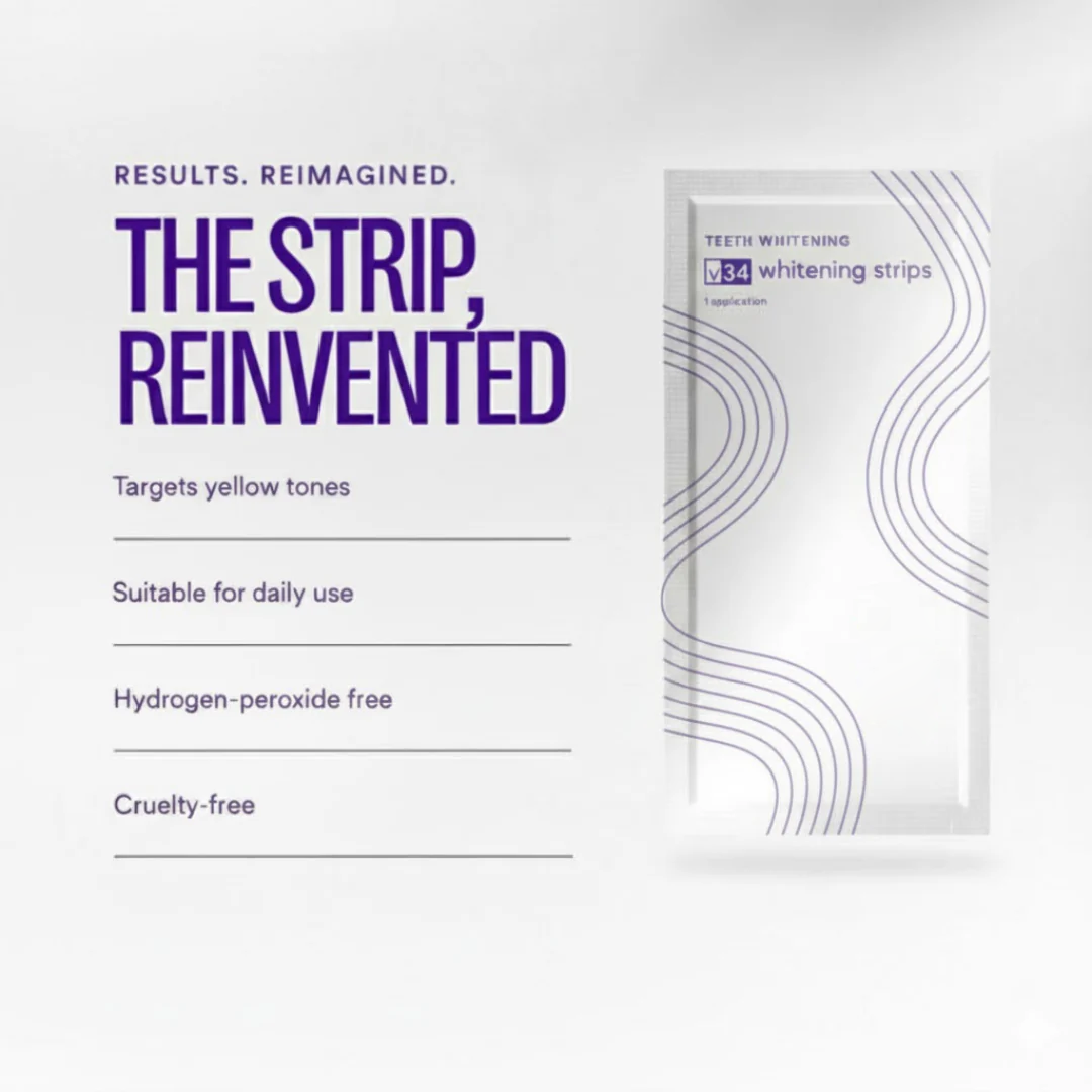 SmileV34 Whitening Strips: ‘’The Fast Track to a Stunning Smile!‘’