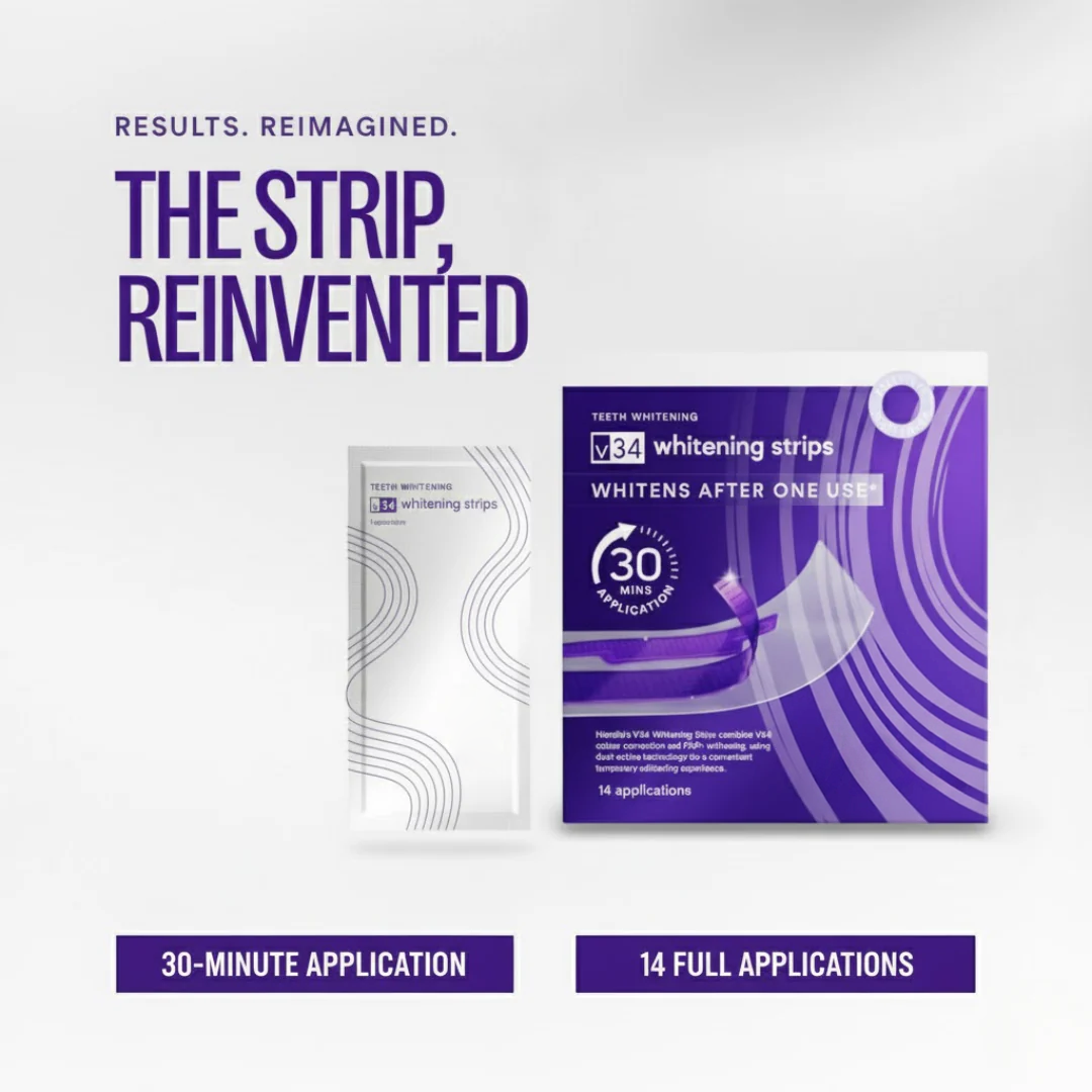 SmileV34 Whitening Strips: ‘’The Fast Track to a Stunning Smile!‘’